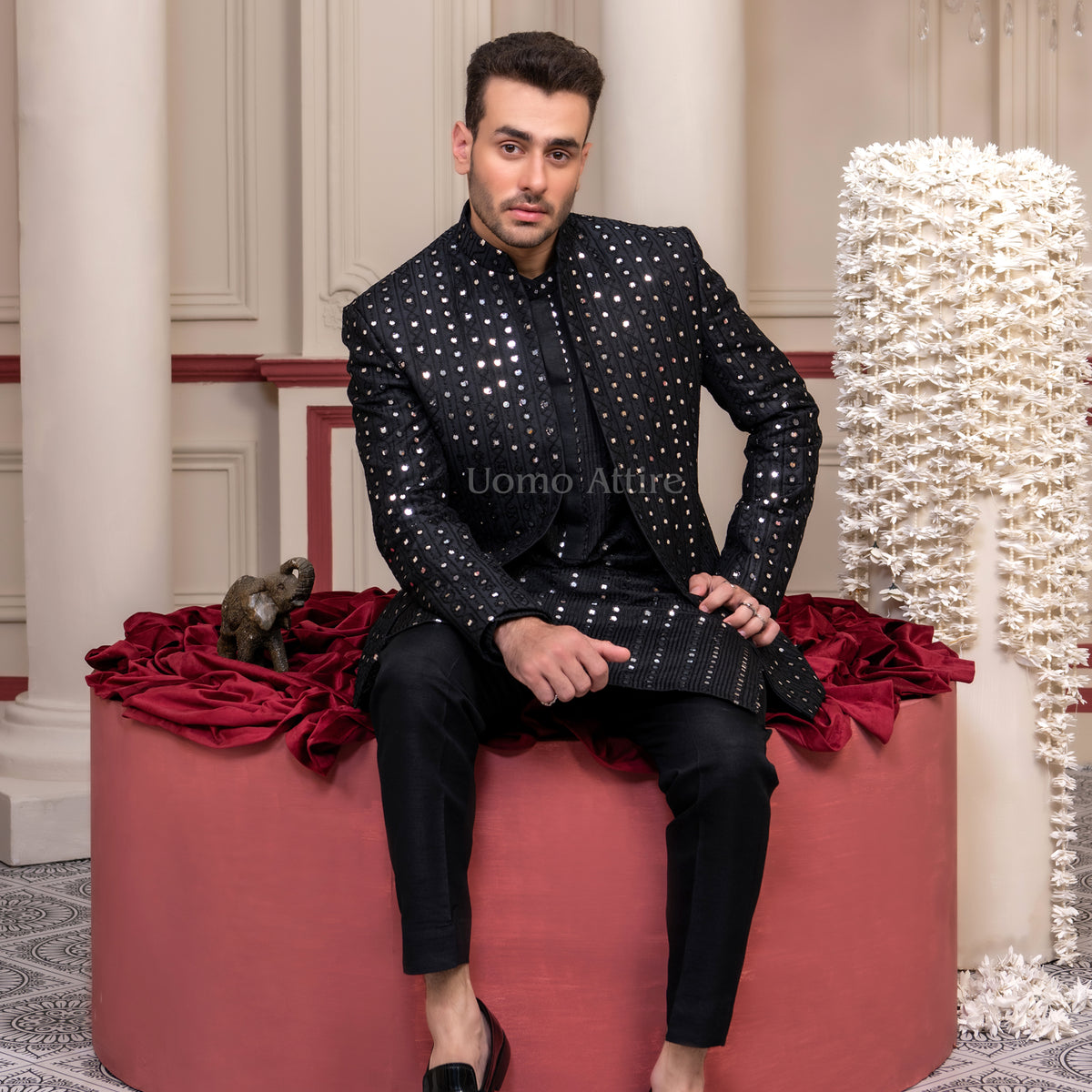 wedding prince coat with kurta pajama