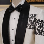 White tuxedo 2 piece suit for stylish look