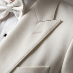 Custom White Double-Breasted Tuxedo Jacket