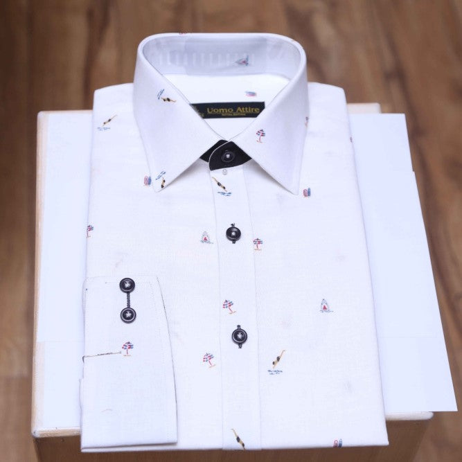 Chemise imprimée en coton créateur