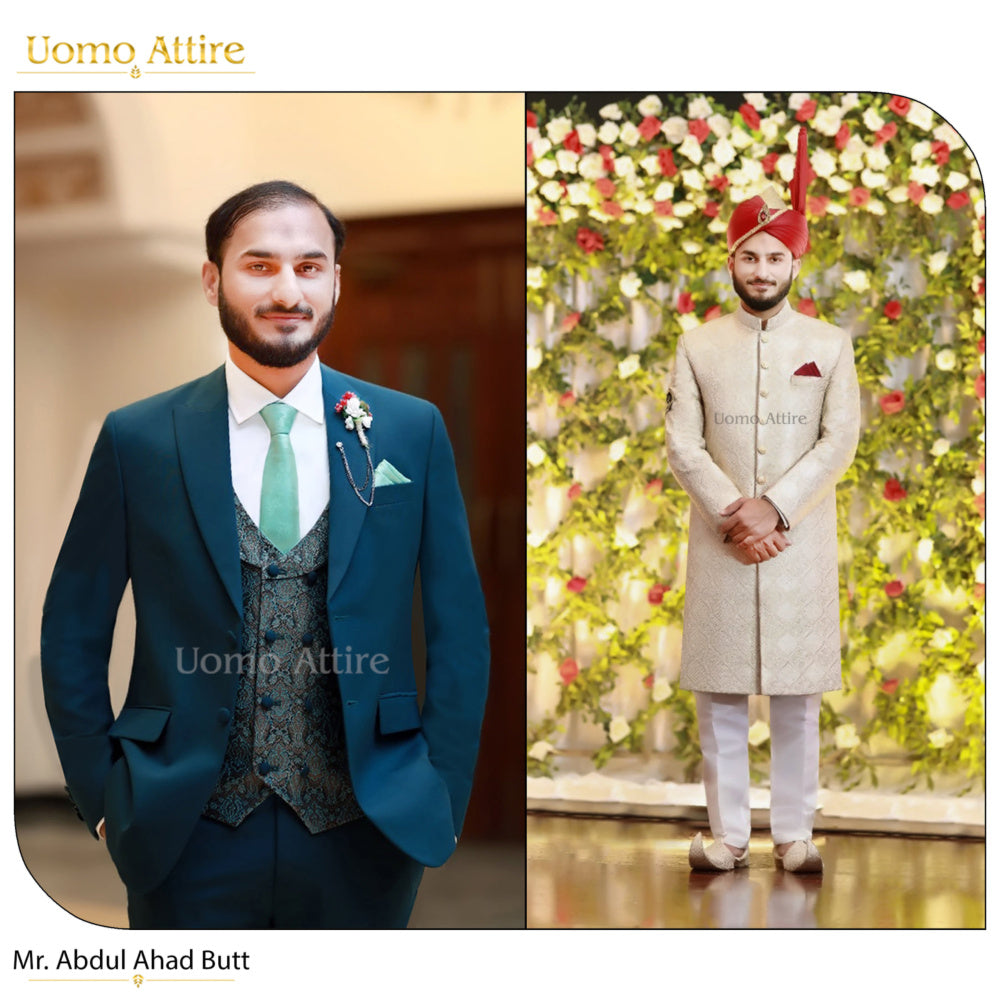 Il nostro prezioso cliente, il signor Abdul Ahad Butt, sembra elegante