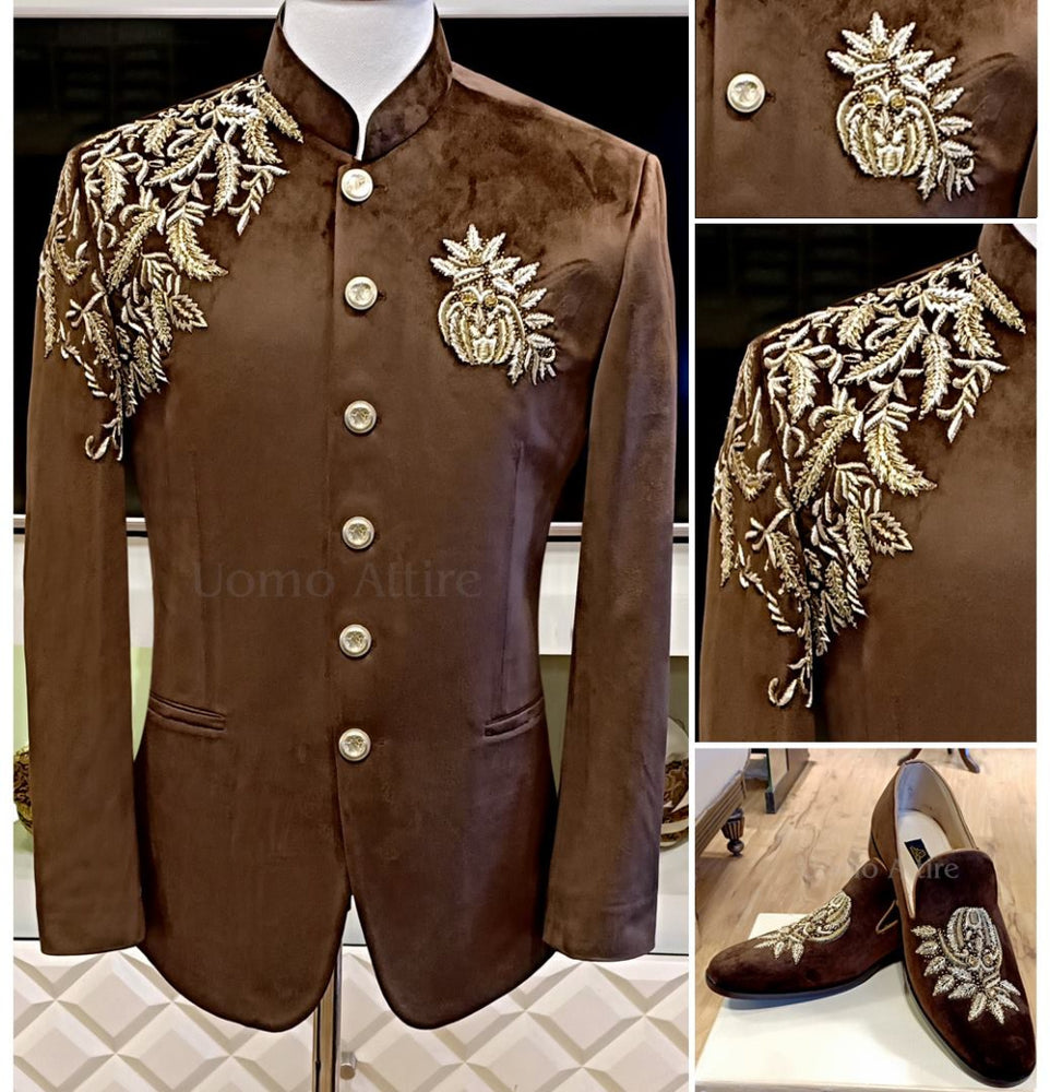 
                  
                    Custom-tailored embellished velvet prince coat | Prince Coat
                  
                