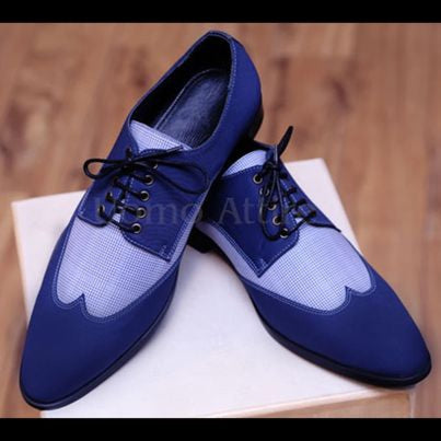 Scarpe in tessuto italiano a contrasto 