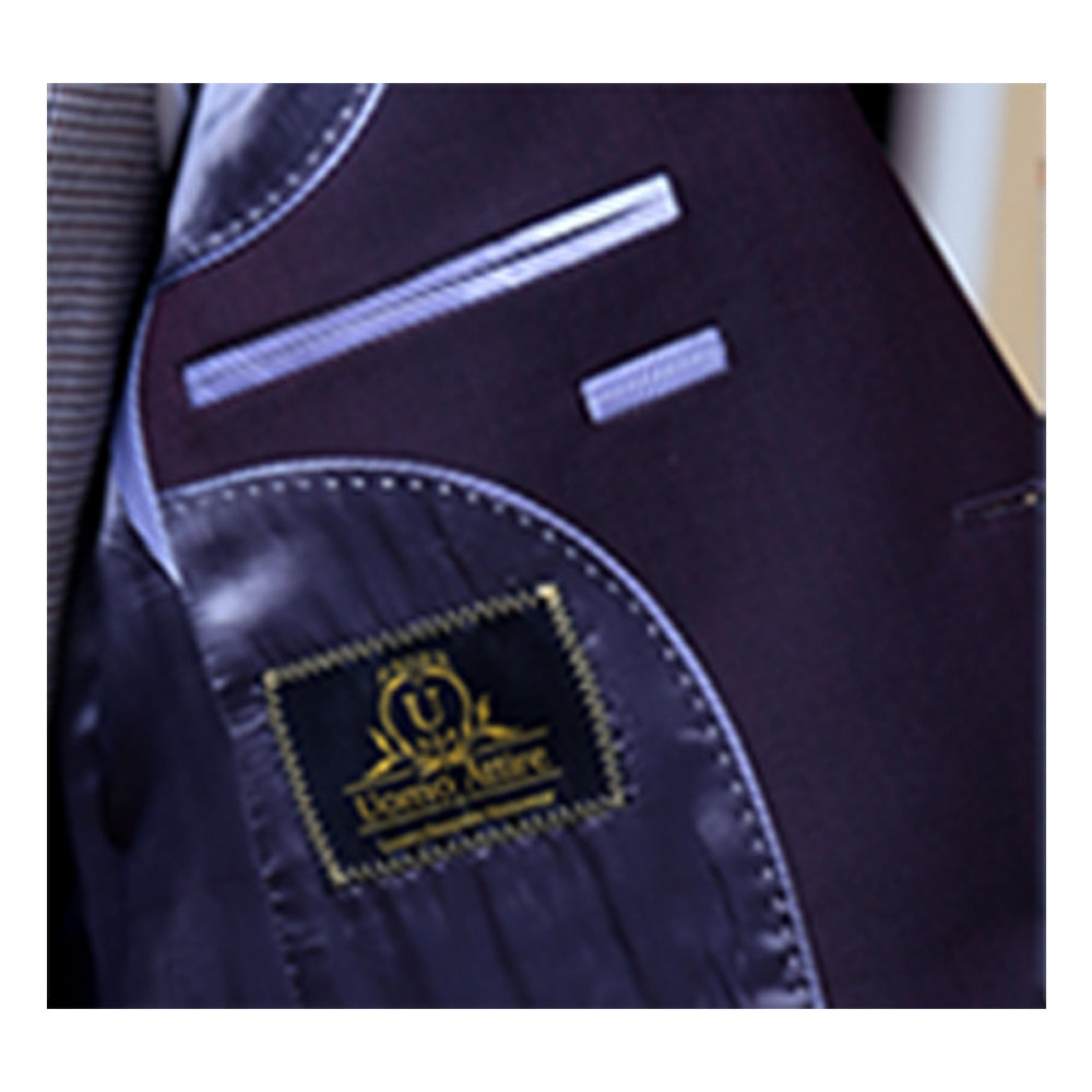 Burgundy Italian Cut Bespoke Three-Piece Suit | Inside Lining Fashion