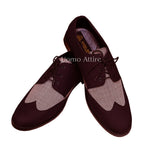 Fabric Shoes in Burgundy Color
