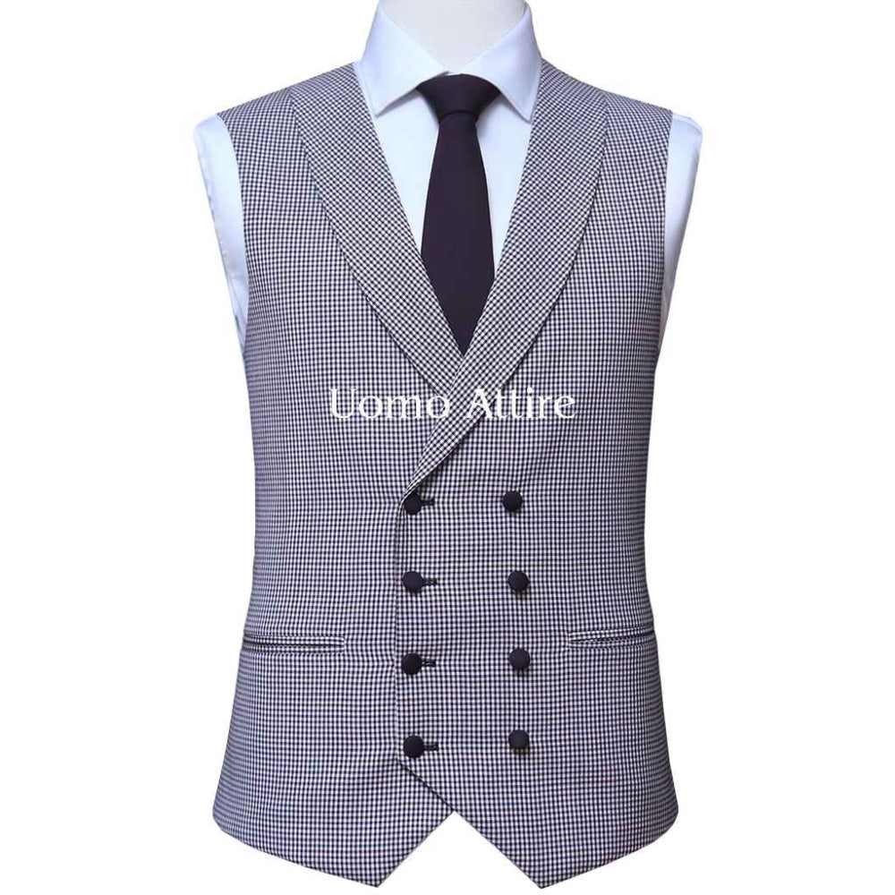 Burgundy Italian Cut Bespoke Three-Piece Suit | Vest