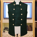 Gilet doppio bottone personalizzato verde intenso 