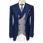 Custom-made woolen fabric three piece suit