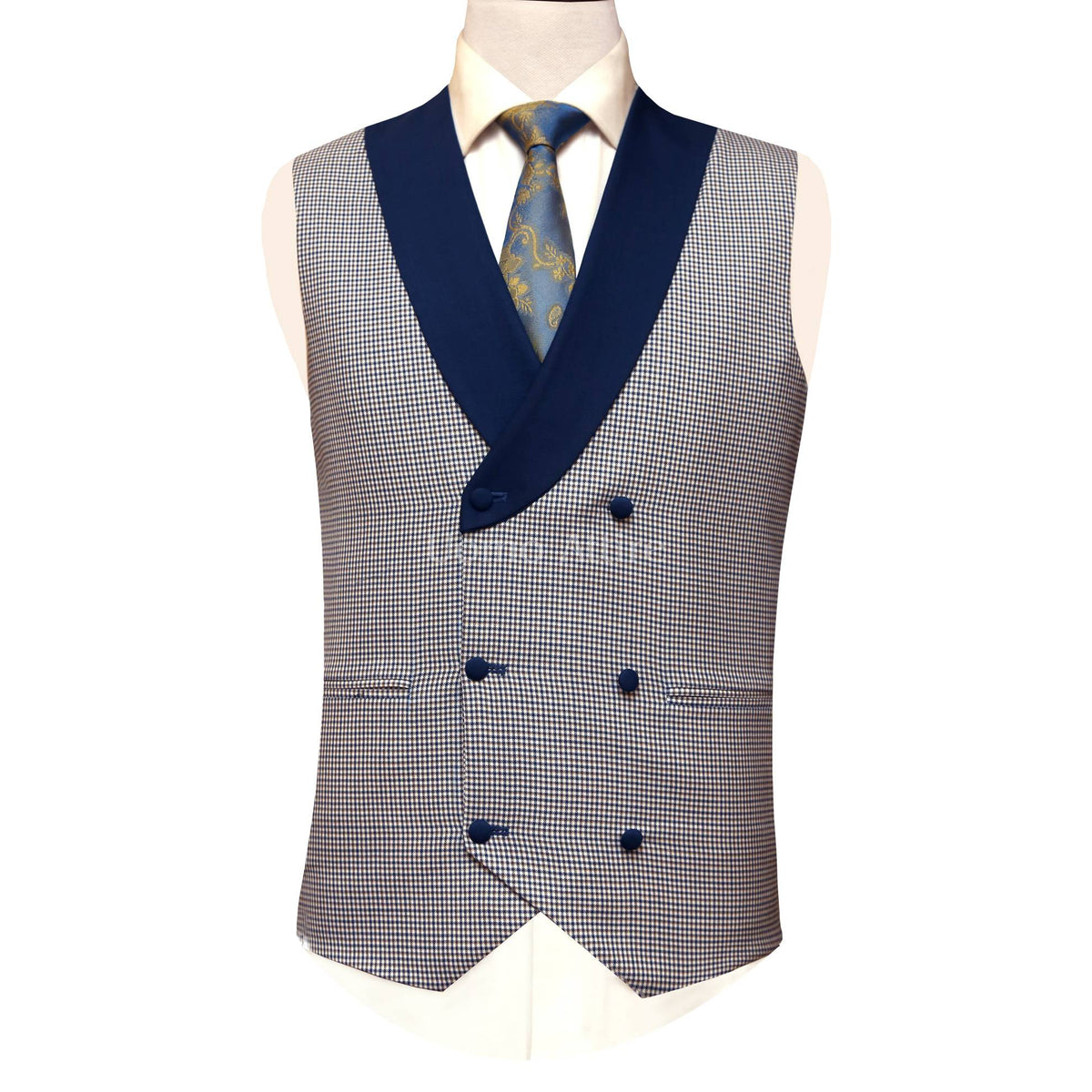Custom-made woolen fabric three piece suit waistcoat
