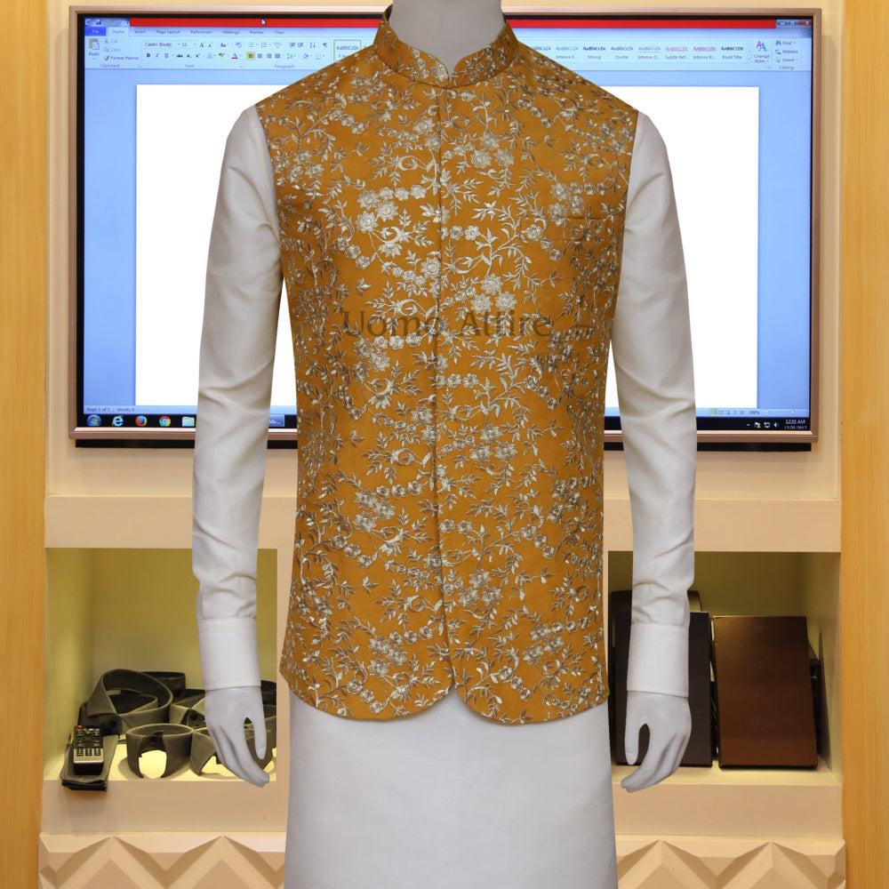 Fully embroidered fabric colourful specially designed mehndi