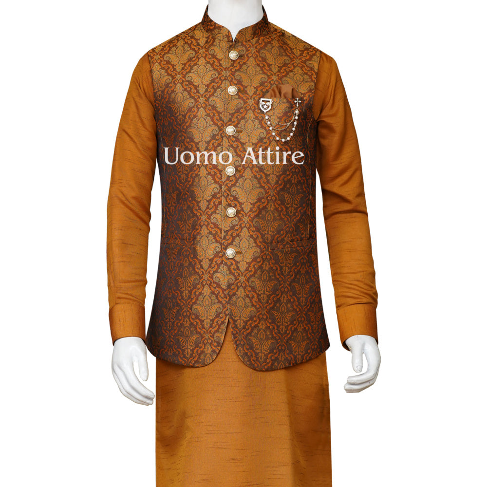 Customized colourful Mehndi waistcoat