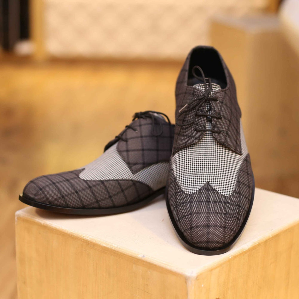 Fabric Designer Shoes For Groom