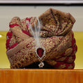 Red Diamond Self Designed Rajasthani Turban