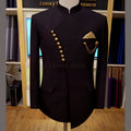 Customized prince coat in tropical fabric | Angrakha Style Prince Coat