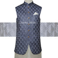 Grey embroidered fabric for attractive
