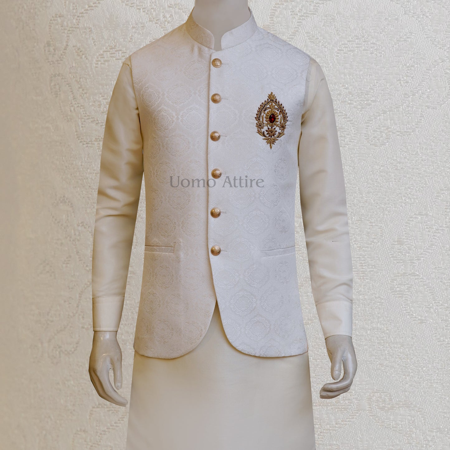 Uomo Attire's luxury custom-made waistcoat for men