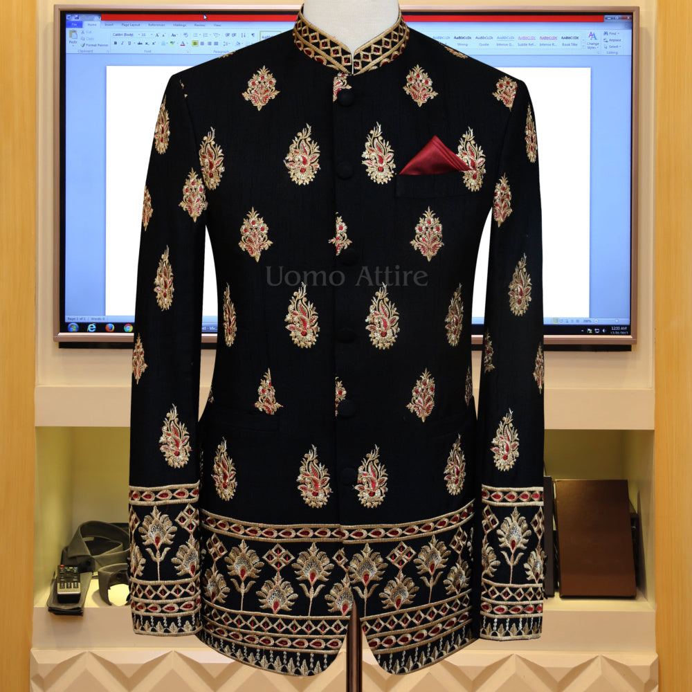 
                  
                    Prince Coat | Black Prince Coat | Prince Suit | Embellished Prince Suit
                  
                