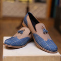 Chaussures en tissu contrasté pour marié 