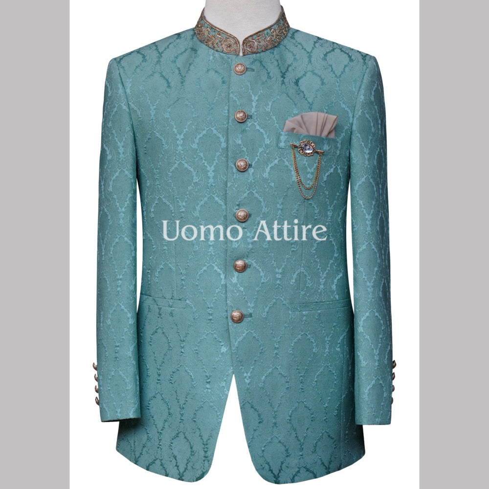 Embellished Pure Karandi Custom Prince Coat | Prince Coat for Groom