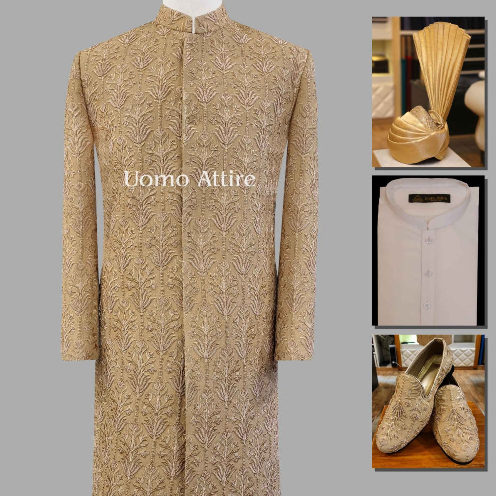 Fully embroidered customized Sherwani For Men, wedding sherwani for men
