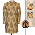 Luxury customized golden sherwani with full embellishment
