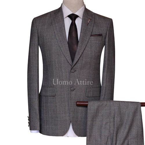 Bespoke Italian pure woolen fabric 2 piece suit