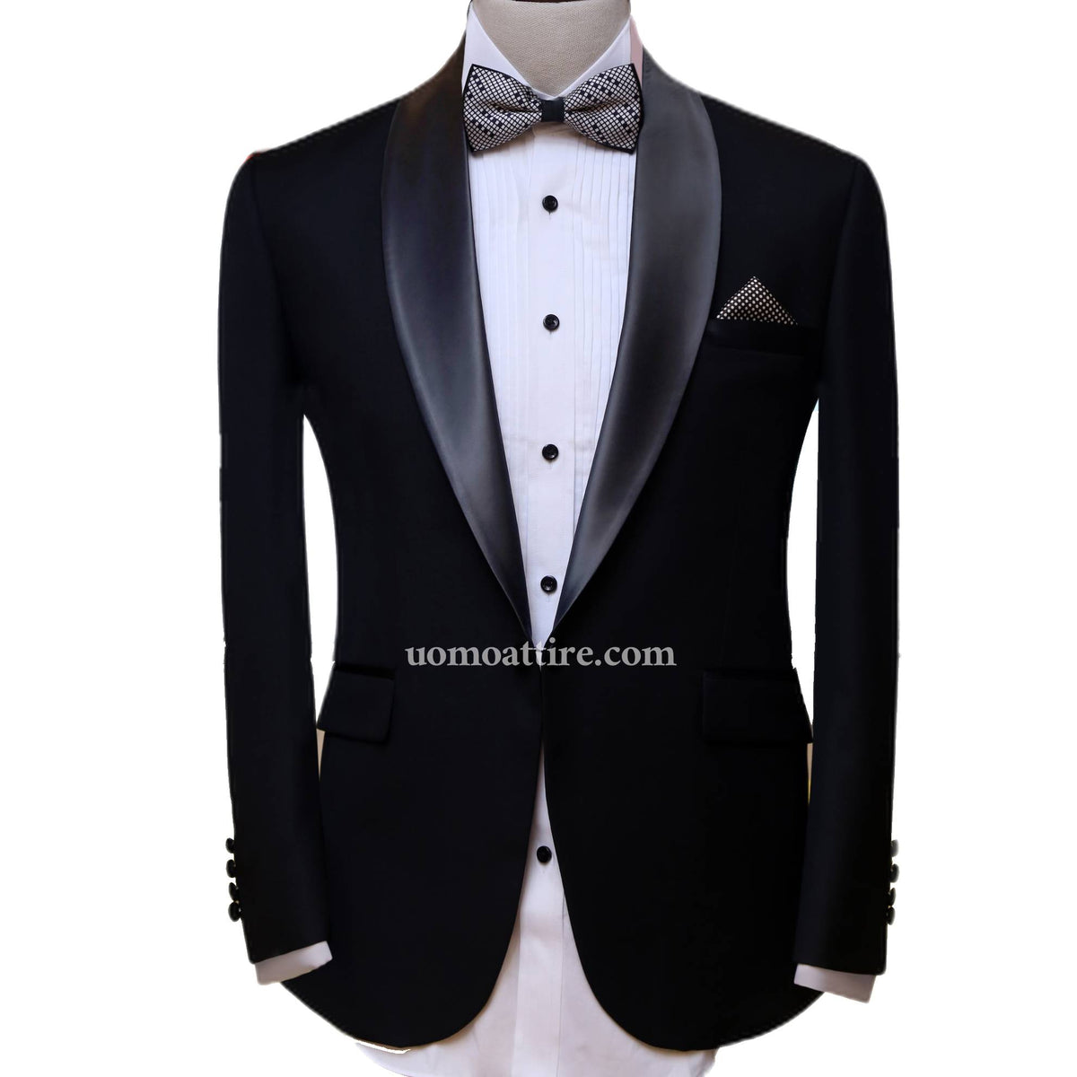 Black customized tuxedo two piece suit