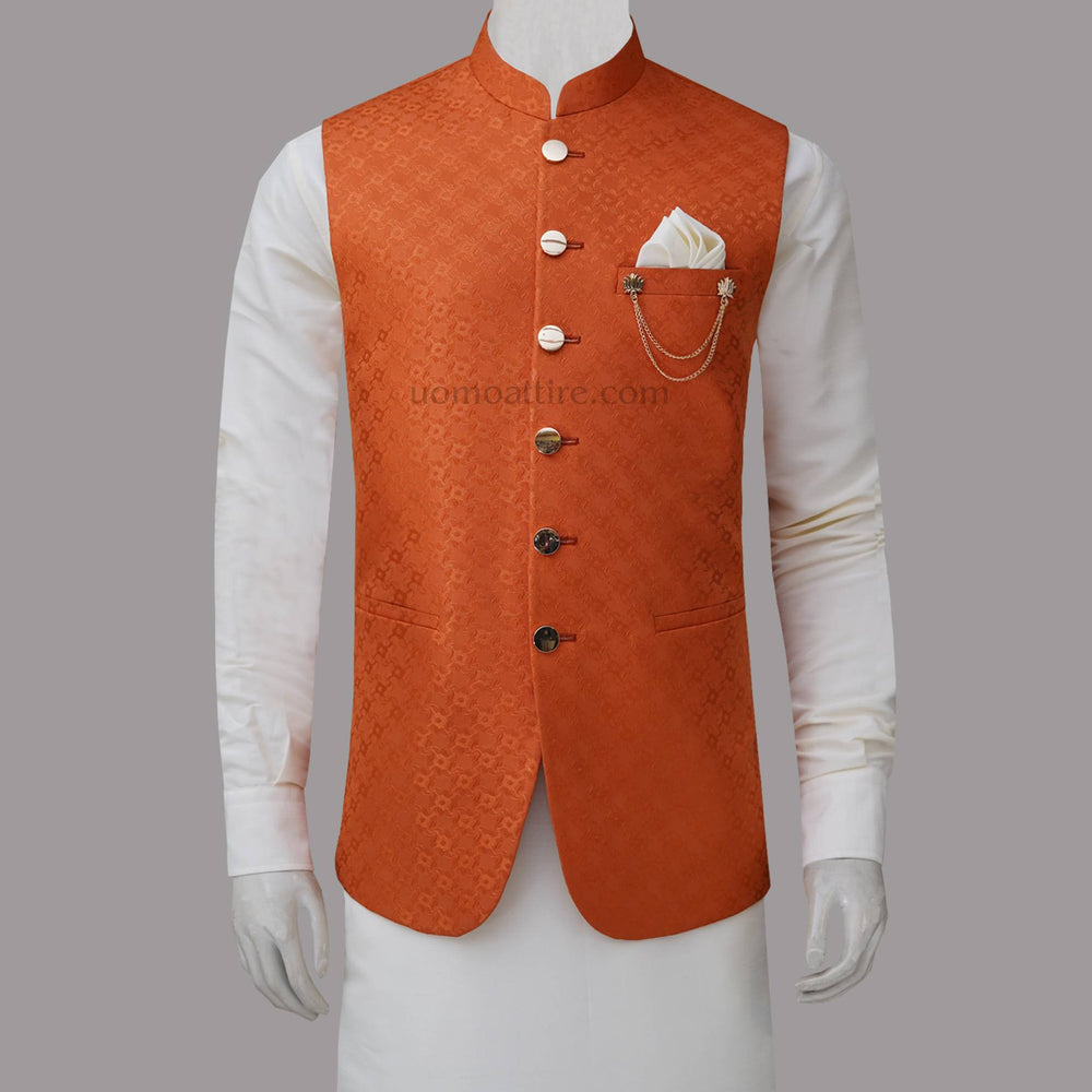 Colorful waistcoat with matching kurta pajama