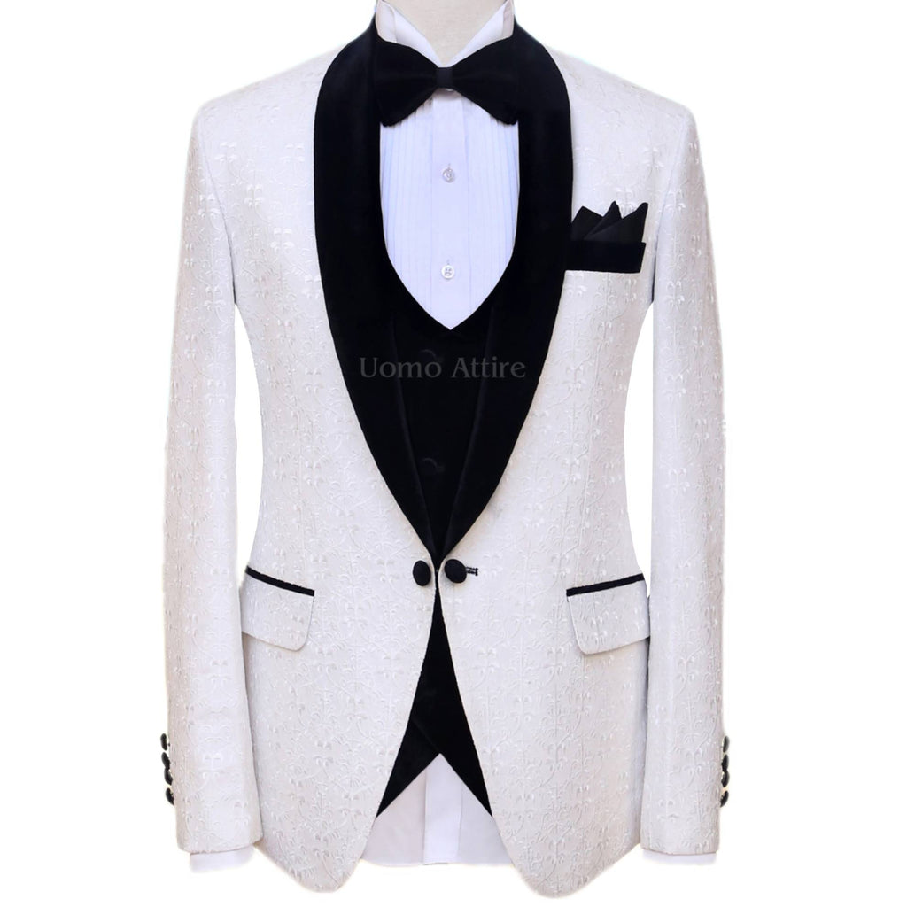 Italian slim fit mens tuxedo 3 piece suit