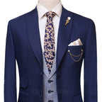 Italian tropical limited edition 3 piece suit, blue 3 piece suit