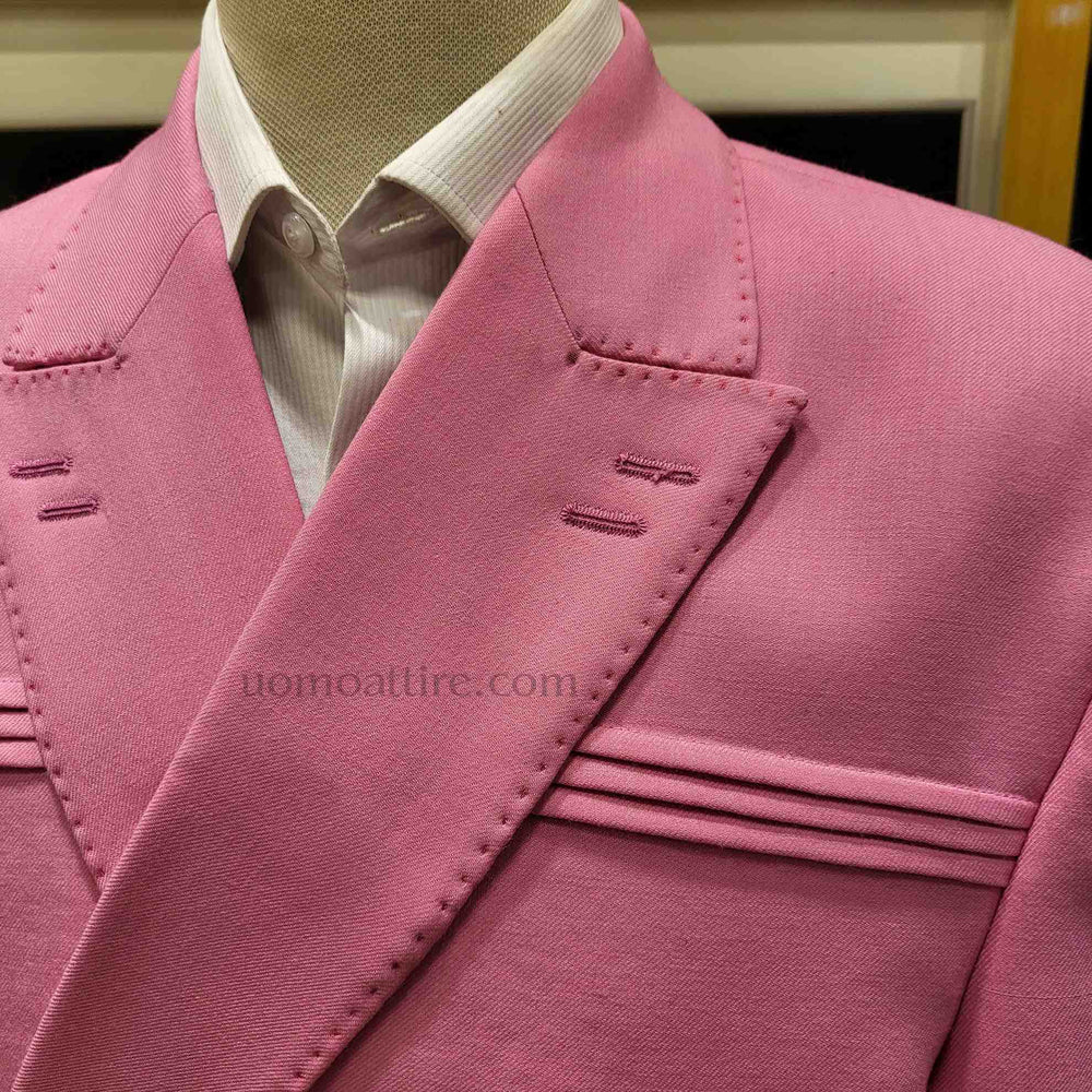 Mens Pink Suit | Mens Pink 2-Piece Suit | 100% Woolen Suits