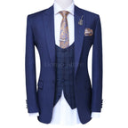 Mens suit shop's midnight blue 3 piece suit
