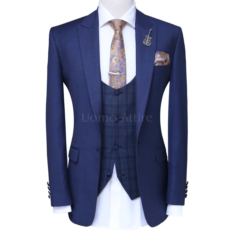 Blue Suits for Men Men's Wedding Wear and Formal Wear Uomo Attire