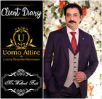 Mr waheed butt in customized 3 piece suit | plum 3-piece suit