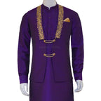 Plum color waistcoat with same kurta pajama | Waistcoat