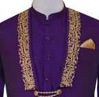 Plum color waistcoat with same kurta pajama | Waistcoat