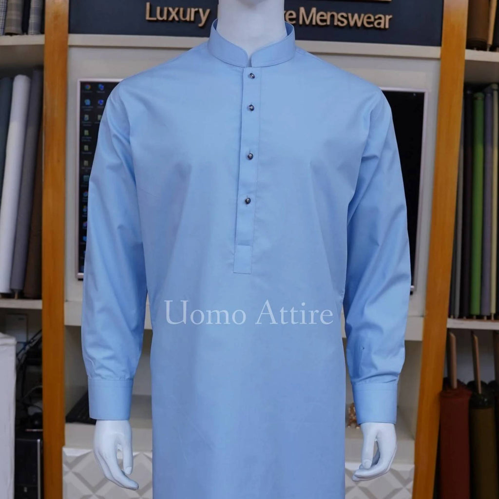 Sky blue shalwar kameez | Shalwar Kameez for Men, Shalwar kameez for men, blue shalwar kameez for men