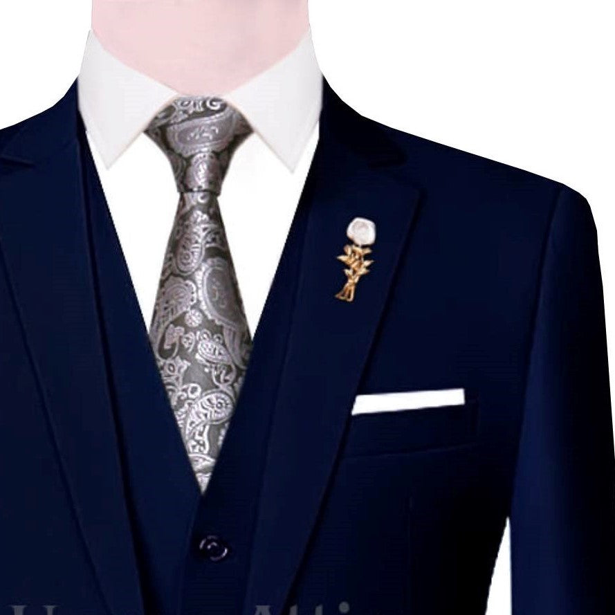 Tailor-made midnight blue three piece suit