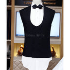 White tuxedo 3 piece suit for wedding withh double breasted 