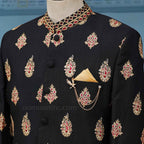 Prince Coat | Black Prince Coat | Prince Suit | Embellished Prince Suit