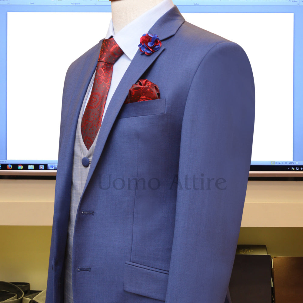 Custom-tailored tropical 3 piece suit