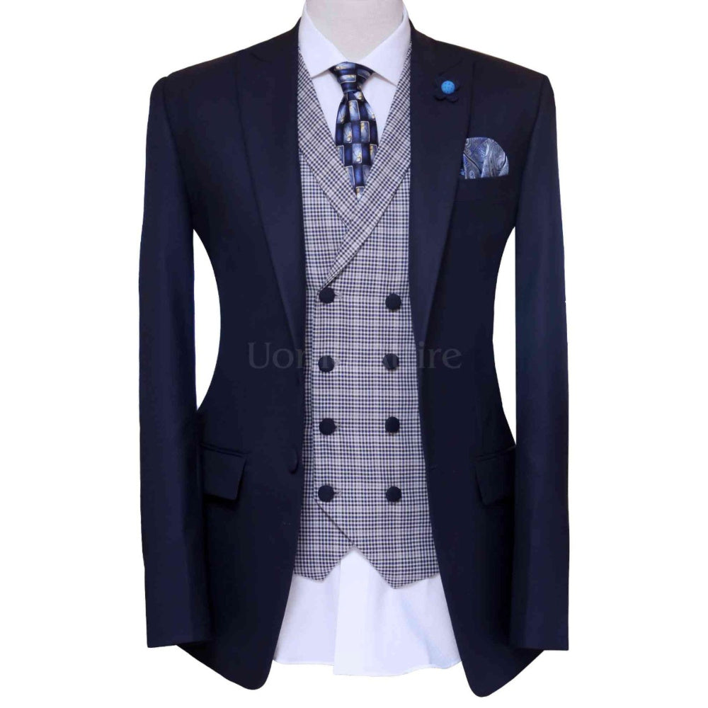 Contrast mens three piece suit, 3 piece suit for men