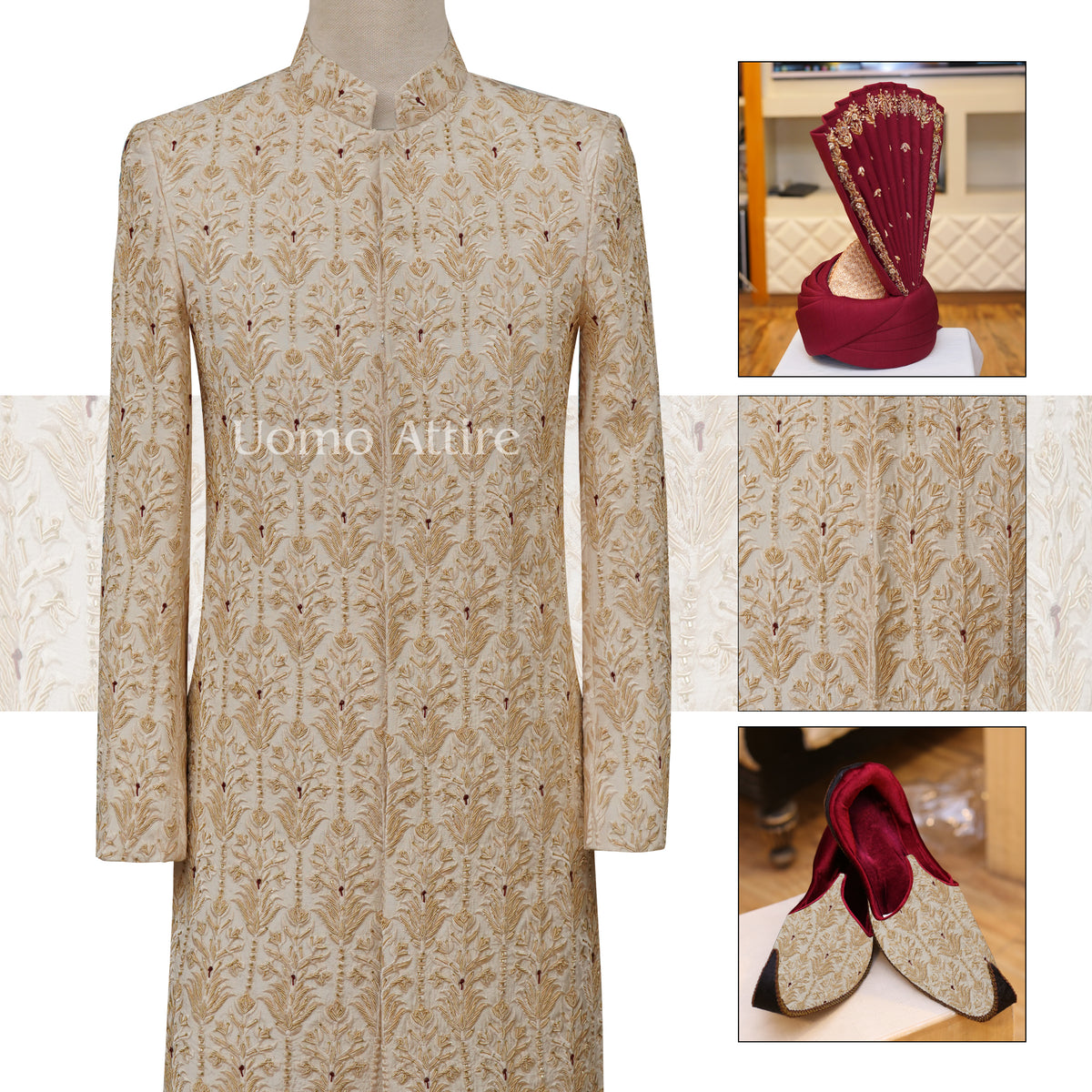 Custom made fully embellished sherwani for groom | Sherwani for groom