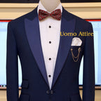 Dark blue wedding tuxedo suit, tuxedo suit