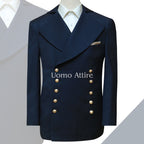Double breasted 2 piece suit for men in chester style, chester style double breasted suit , double breasted suit, blue double breasted suit