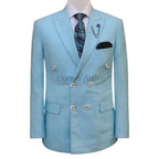 Imported linen light weight bespoke double breasted 2 piece suit, double breasted suit, linen double breasted suit