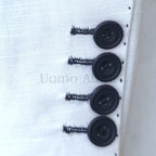 Custom Made Linen fabric double breasted 2 piece, white double breasted suit, double breasted 2 piece suit