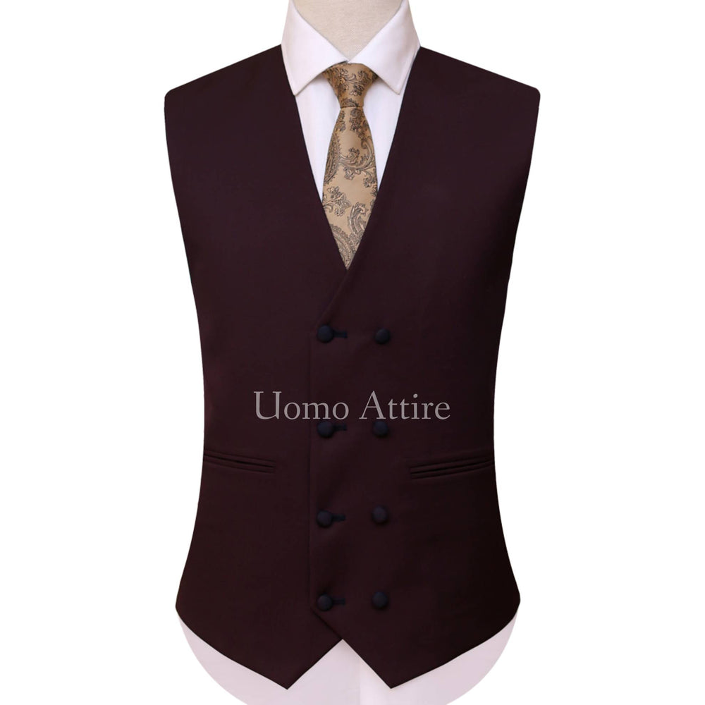 
                  
                    Double breasted vest for Tropical four season luxury three piece suit
                  
                