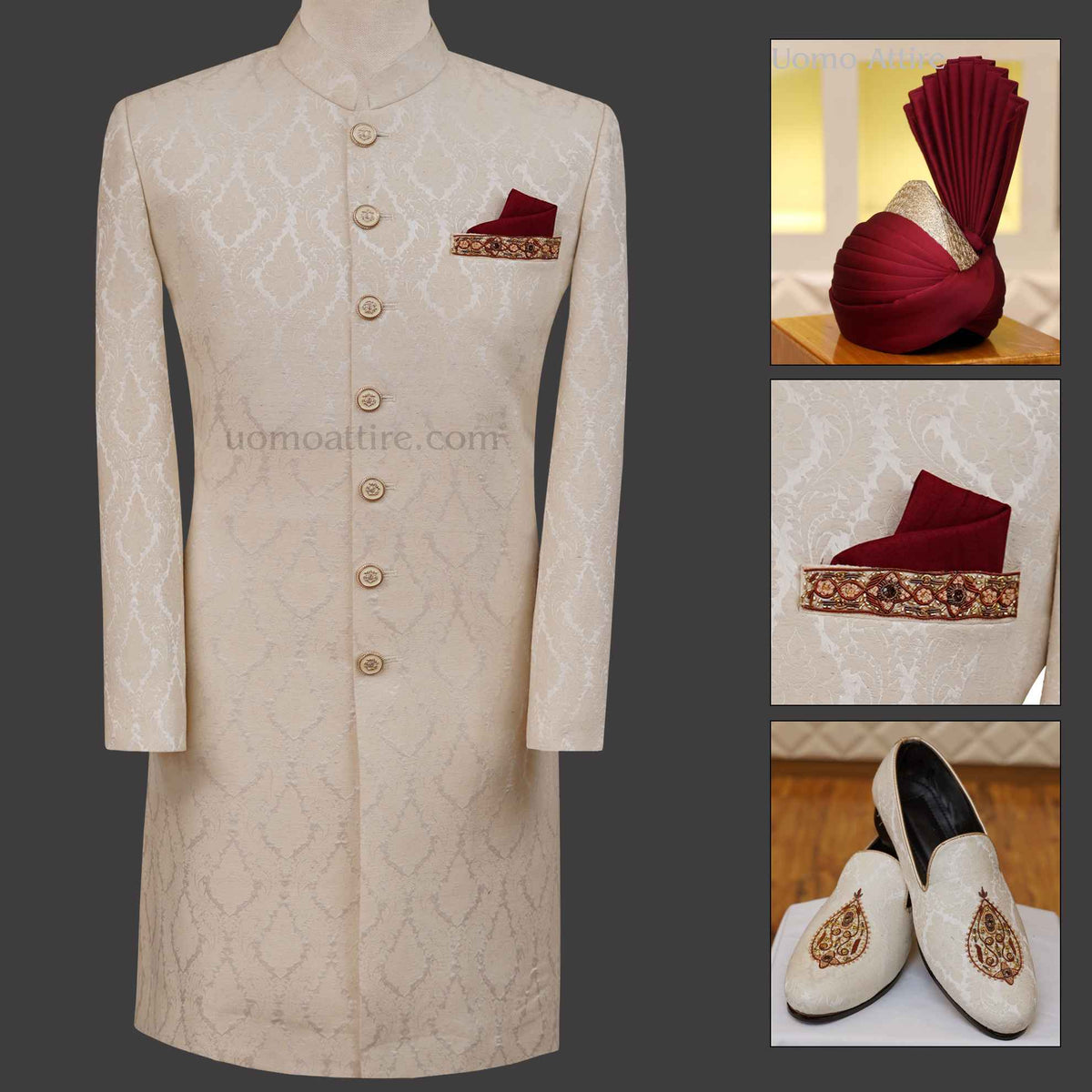 Karandi fabric sherwani package for wedding