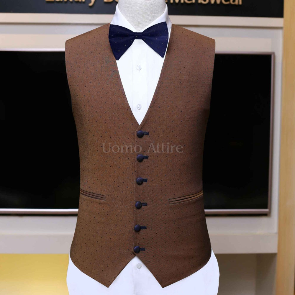 navy blue double three piece suit waistcoat